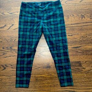 J. Crew Christmas Plaid Leggings XL